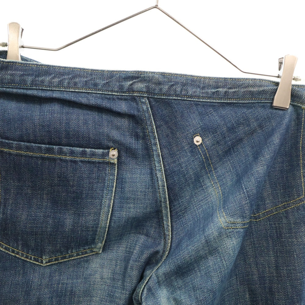 UNDERCOVER(アンダーカバー) 01AW D.A.V.F期 変形パターン 裾ジップ スリムフィット デニムパンツ インディゴ