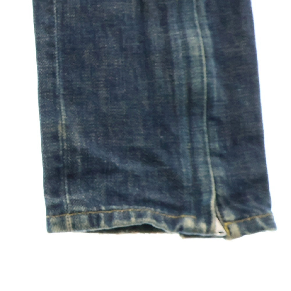 UNDERCOVER(アンダーカバー) 01AW D.A.V.F期 変形パターン 裾ジップ スリムフィット デニムパンツ インディゴ