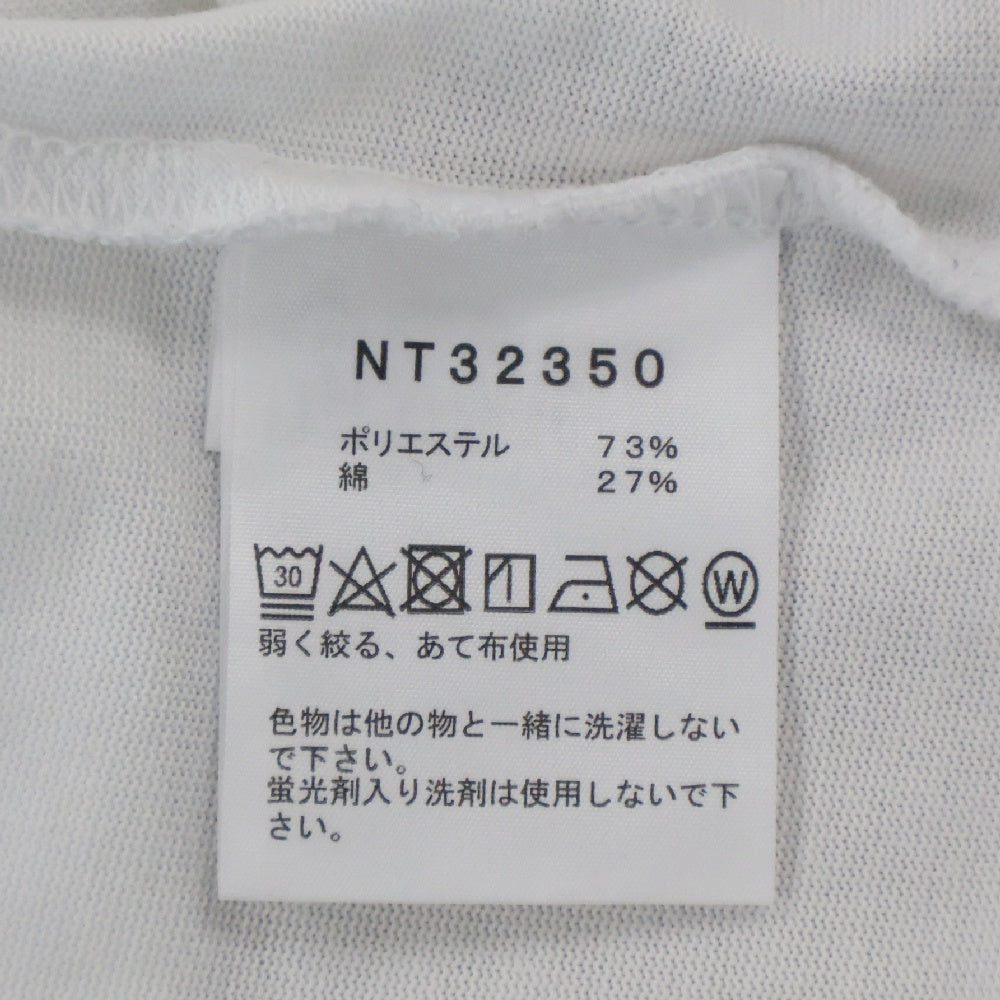 THE NORTH FACE(ザノースフェイス) バック スクエアロゴ プリント 半袖Tシャツ カットソー ホワイト NT32350