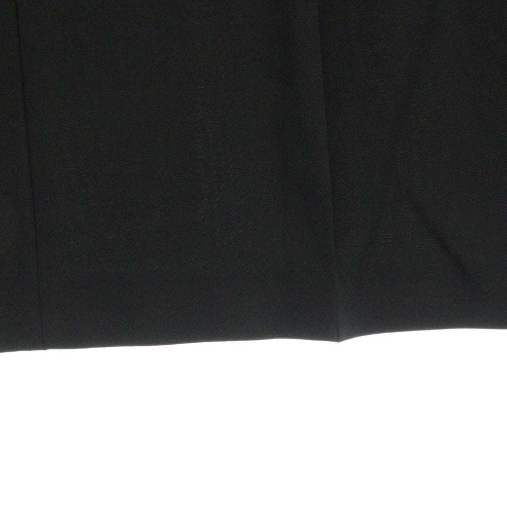 ENFOLD(エンフォルド) Comfotable Twill センタープレス ウエストゴム ワイドスラックス ブラック レディース 300ES131-3280