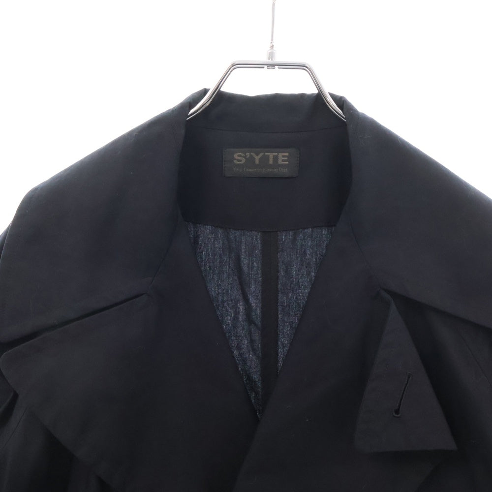 s'yte(サイト) 18SS タイロッケン ロング ライト コート ブラック UW‐C15‐095