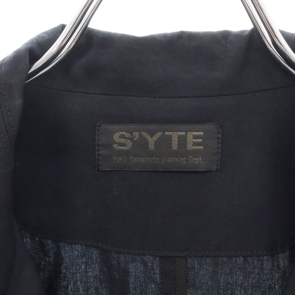 s'yte(サイト) 18SS タイロッケン ロング ライト コート ブラック UW‐C15‐095