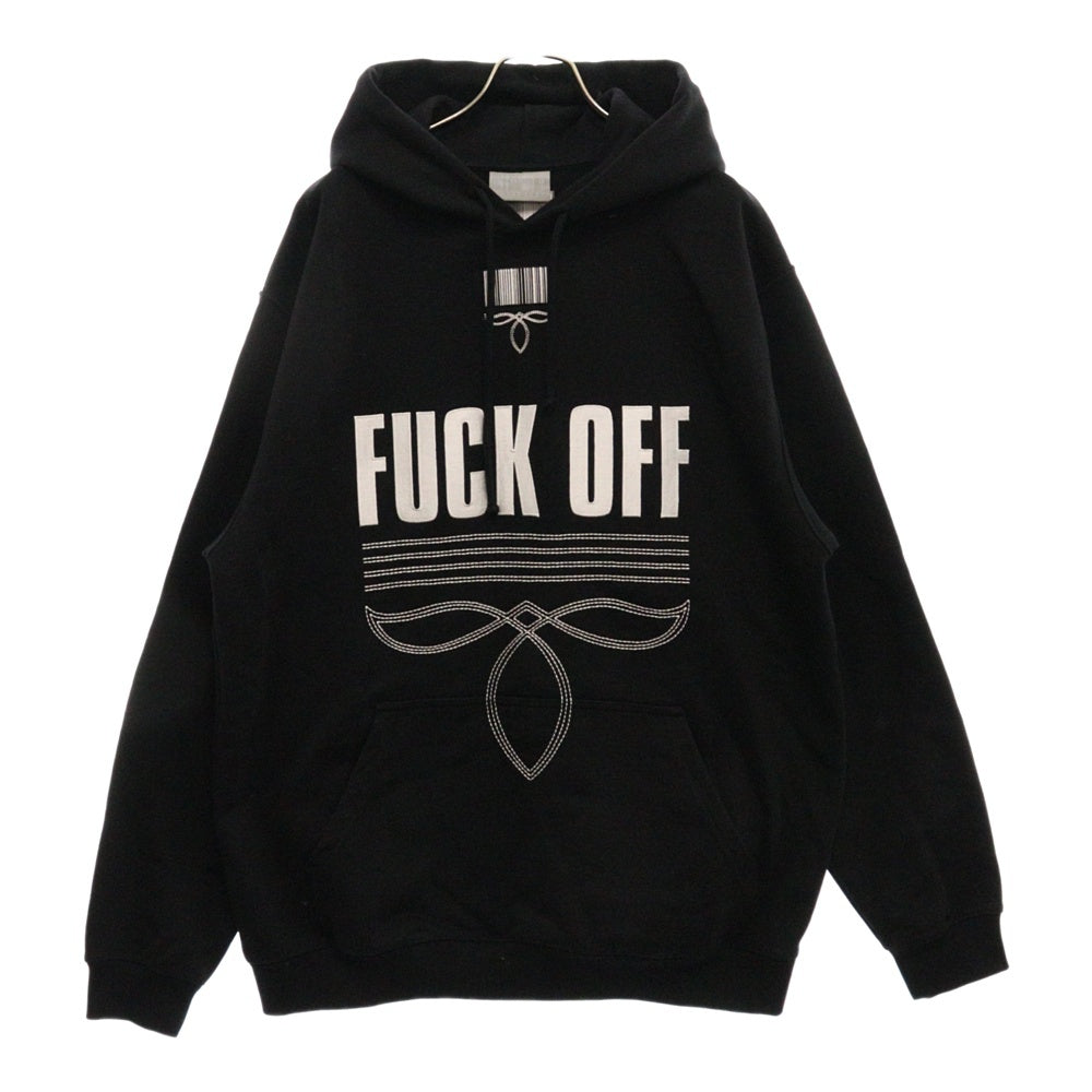VTMNTS(ブイティーエムエヌティーエス) 22AW Fuck Off Fully Hoodie プルオーバーパーカー ブラック VL14HD500B