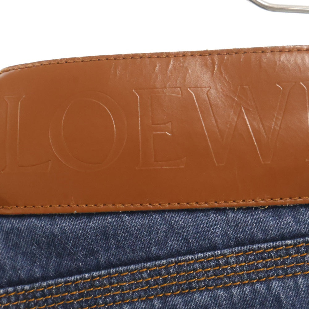 LOEWE(ロエベ) フィッシャーマン ターンアップ セルビッチ ボタンフライ デニムパンツ インディゴ S359Y11X68