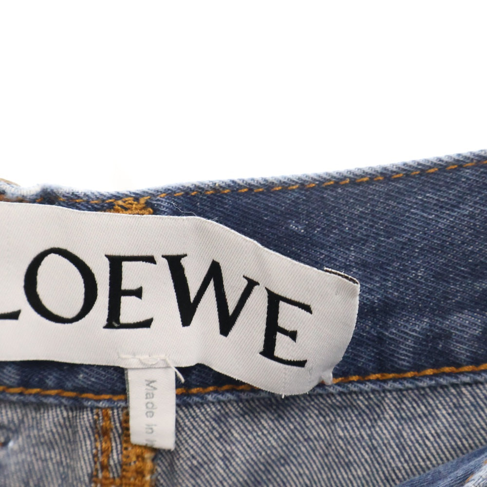 LOEWE(ロエベ) フィッシャーマン ターンアップ セルビッチ ボタンフライ デニムパンツ インディゴ S359Y11X68