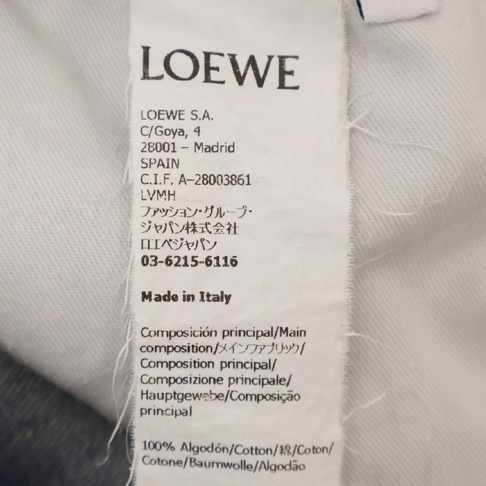 LOEWE(ロエベ) フィッシャーマン ターンアップ セルビッチ ボタンフライ デニムパンツ インディゴ S359Y11X68