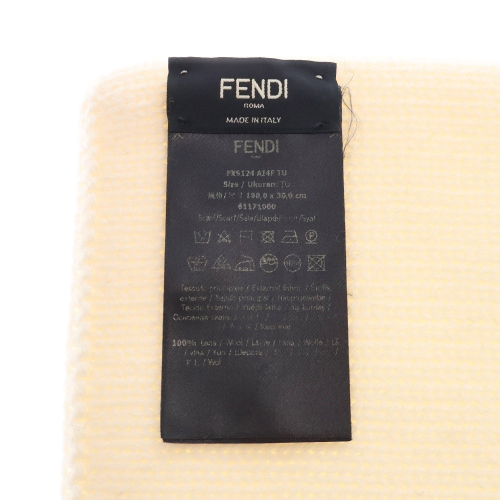 FENDI(フェンディ) ロゴデザイン ウール マフラー ベージュ