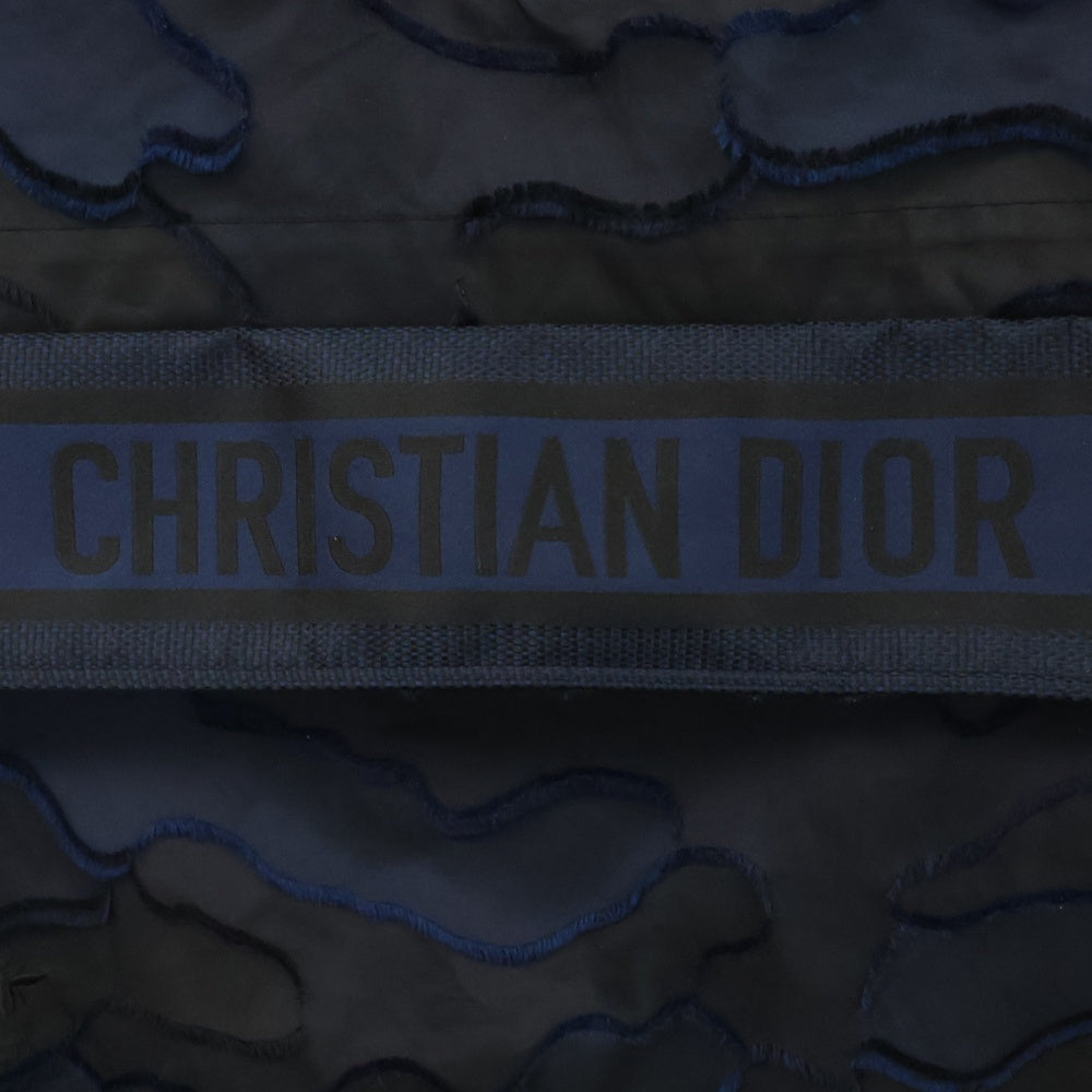 DIOR(ディオール) 20SS Hooded Anorak Camouflage Technical Taffeta カモフラ総柄ロゴハーフジップアノラックジャケット テクニカル ネイビー レディース 017C10A2960