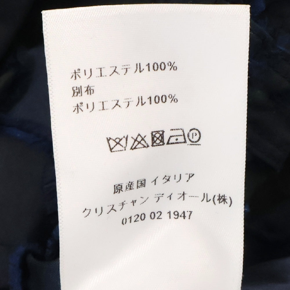 DIOR(ディオール) 20SS Hooded Anorak Camouflage Technical Taffeta カモフラ総柄ロゴハーフジップアノラックジャケット テクニカル ネイビー レディース 017C10A2960