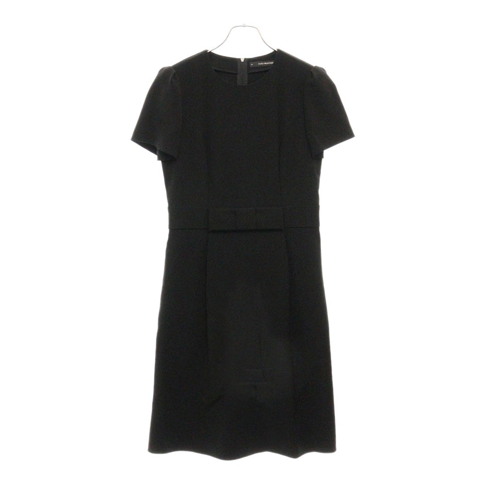 FOXY NEW YORK(フォクシーニューヨーク) リボン付き 半袖ワンピース ドレス レディース ブラック 26231-ATKAZ07