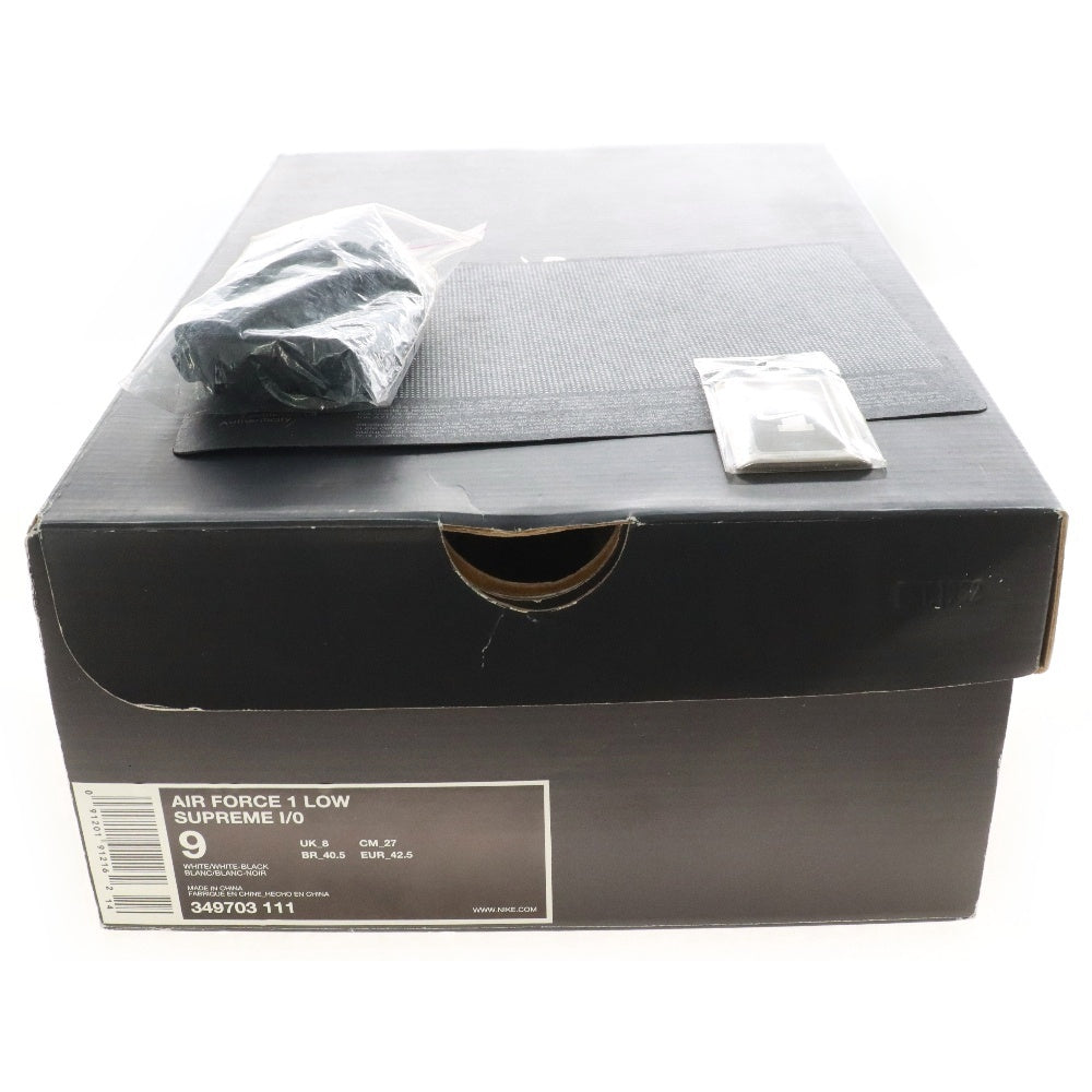 NIKE(ナイキ) 【観賞用 2008年製】 ×ALIFE RIVINGTON CLUB AIR FORCE 1 LOW SUPREME I/O エアフォース1 サプリーム 1WORLD ローカットスニーカー US9/27cm 349703-111
