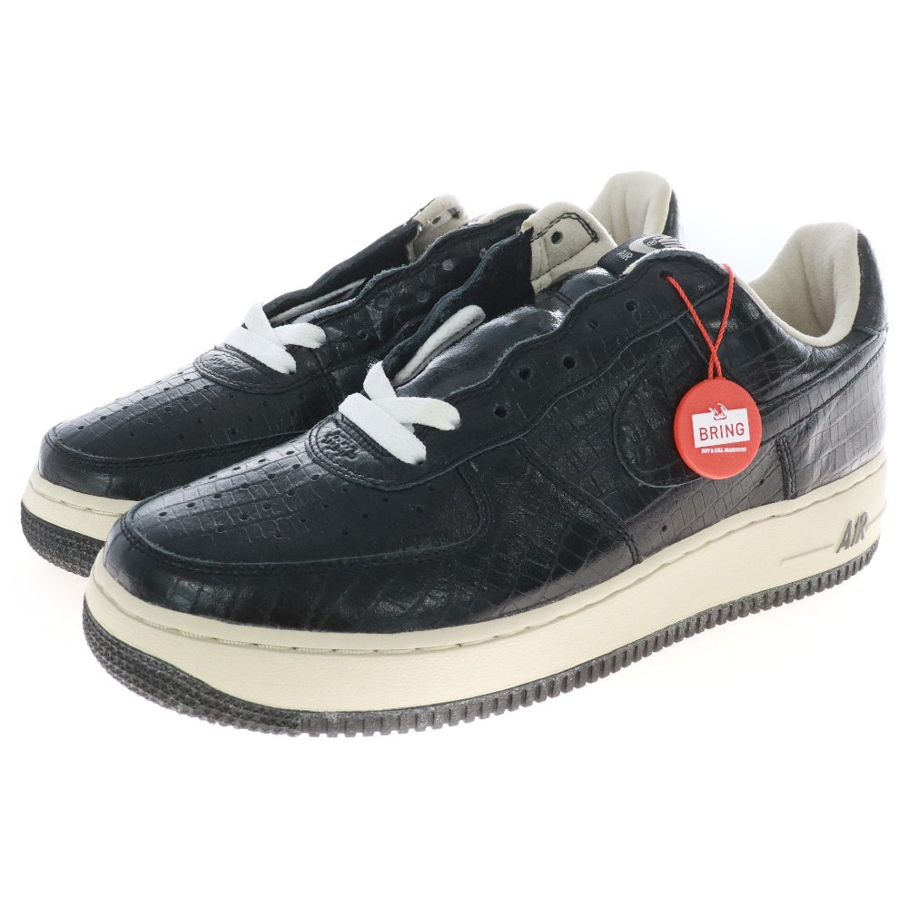 NIKE(ナイキ) 【観賞用 2004年製】 HTM AIR FORCE 1 LOW CROCODILE エアフォース1 HTM2 ローカットスニーカー ブラック US9/27cm 305895-002