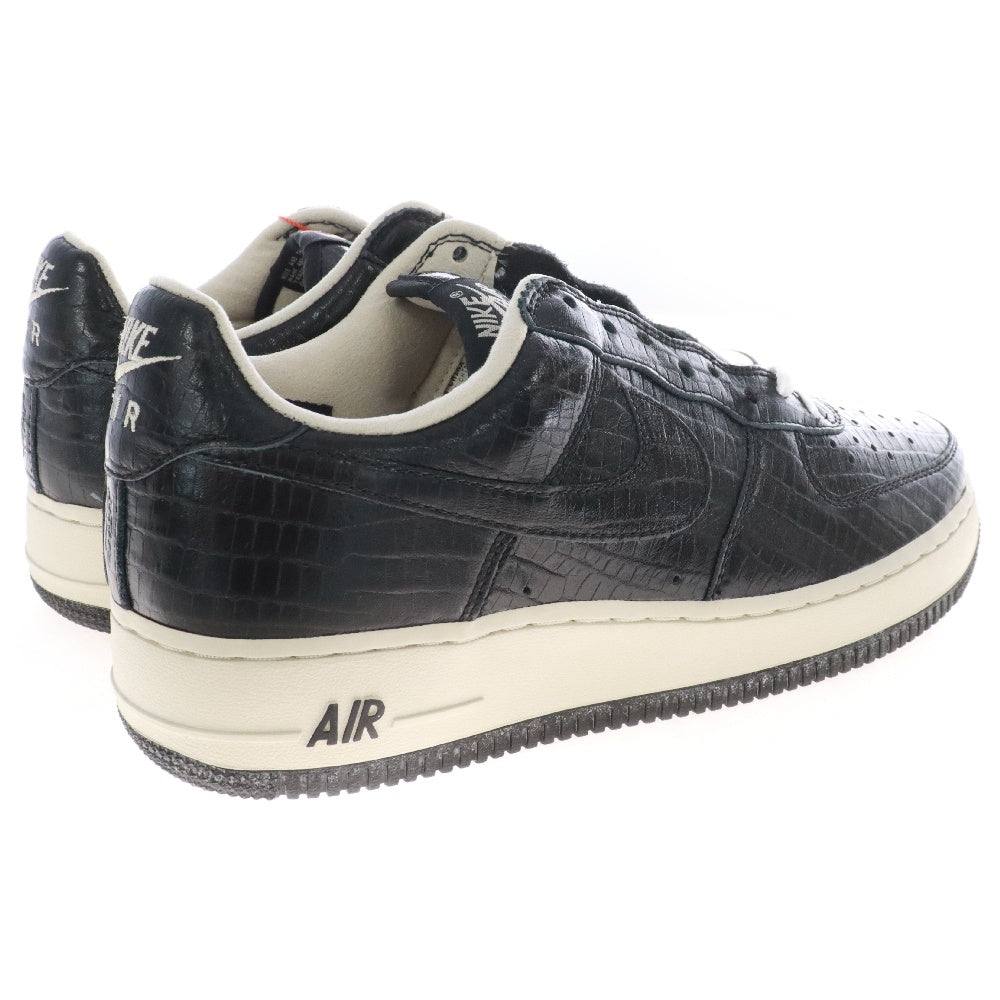 NIKE(ナイキ) 【観賞用 2004年製】 HTM AIR FORCE 1 LOW CROCODILE エアフォース1 HTM2 ローカットスニーカー ブラック US9/27cm 305895-002