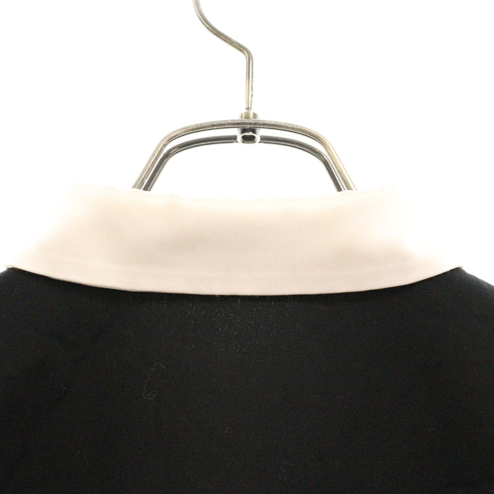 Sacai(サカイ) 24SS Suiting Bonding Rugby Shirt スーチング ボンディング ラグビー 長袖 シャツ ブラック 24-07041 レディース