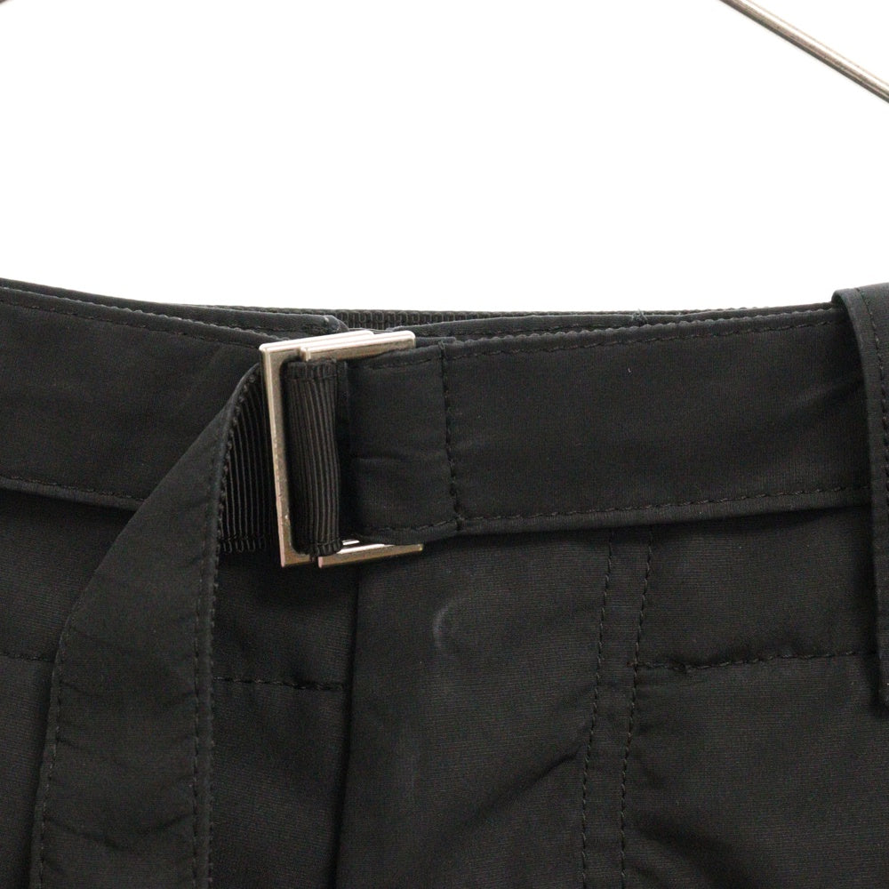 Sacai(サカイ) 24SS Fabric Combo Pants ファブリック コンボ 素材切り替え ロング パンツ ブラック 24-07227 レディース