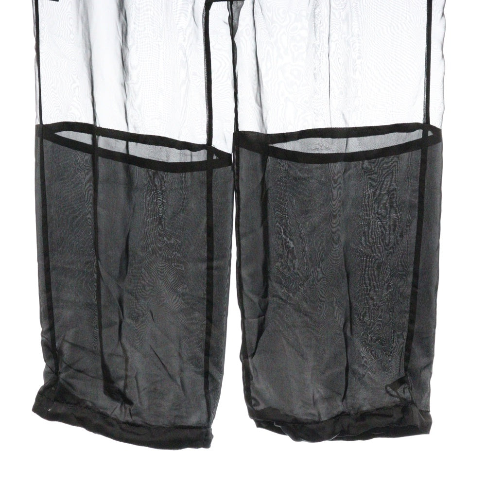 Sacai(サカイ) 24SS Fabric Combo Pants ファブリック コンボ 素材切り替え ロング パンツ ブラック 24-07227 レディース