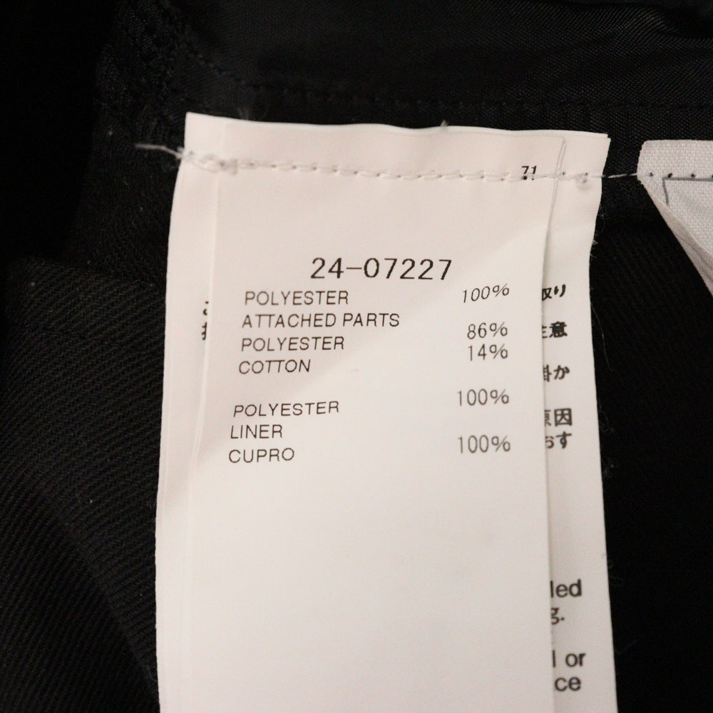 Sacai(サカイ) 24SS Fabric Combo Pants ファブリック コンボ 素材切り替え ロング パンツ ブラック 24-07227 レディース