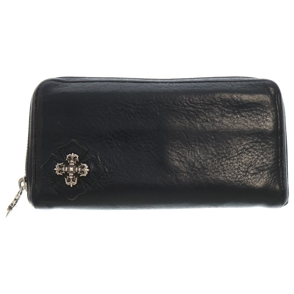 CHROME HEARTS(クロムハーツ) REC F ZIP #2 フィリグリープラス ラウンドジップ レザーロングウォレット 長財布 ブラック
