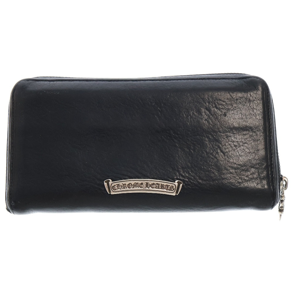 CHROME HEARTS(クロムハーツ) REC F ZIP #2 フィリグリープラス ラウンドジップ レザーロングウォレット 長財布 ブラック