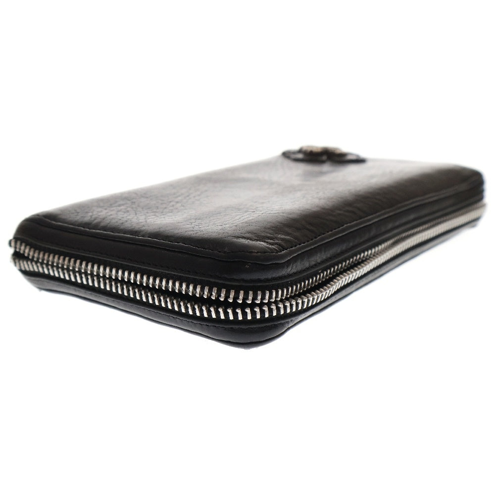 CHROME HEARTS(クロムハーツ) REC F ZIP #2 フィリグリープラス ラウンドジップ レザーロングウォレット 長財布 ブラック