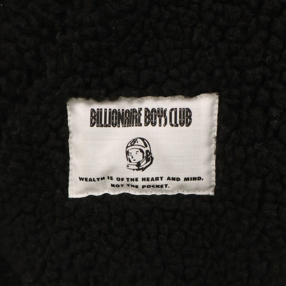 BILLIONAIRE BOYS CLUB(ビリオネアボーイズクラブ) × BiSH BOA VARISITY JACKET ビッシュ ボア バーシティ ジャケット ブラック/ホワイト BBCJP215SX002