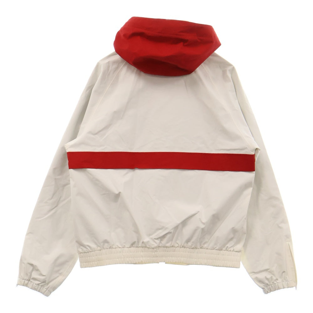 SUPREME(シュプリーム) 18AW GORE-TEX Court Jacket ゴアテックス ジップアップ フーデッド ナイロン マウンテンジャケット ホワイト/レッド