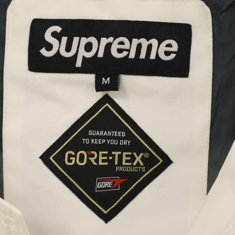 SUPREME(シュプリーム) 18AW GORE-TEX Court Jacket ゴアテックス ジップアップ フーデッド ナイロン マウンテンジャケット ホワイト/レッド