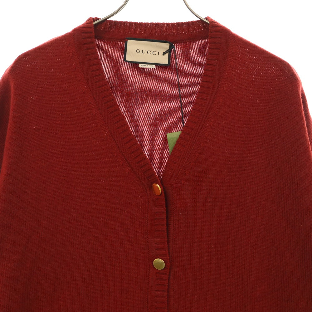 GUCCI(グッチ) Horsebit Cashmere Cardigan ホースビット カシミヤニットカーディガン レディース レッド 749064 XKBH9