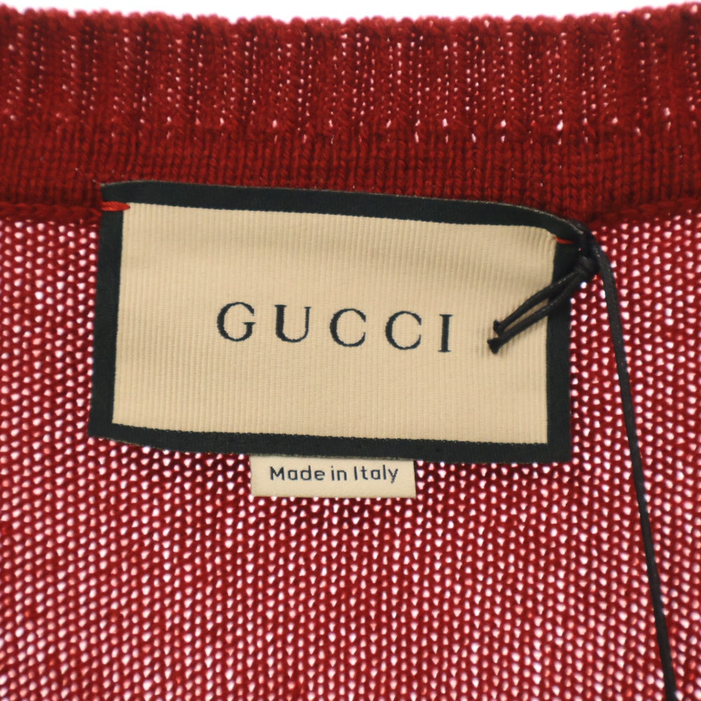 GUCCI(グッチ) Horsebit Cashmere Cardigan ホースビット カシミヤニットカーディガン レディース レッド 749064 XKBH9