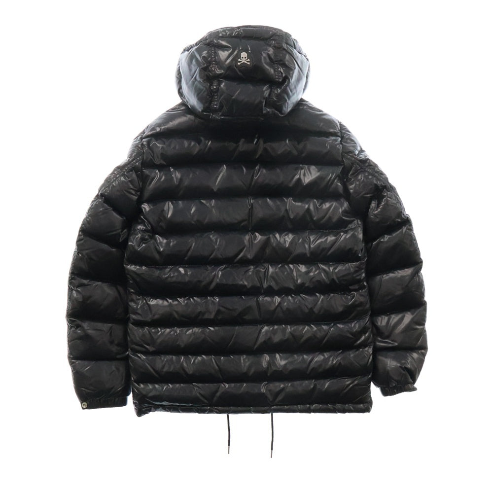 MONCLER(モンクレール) 13AW ×mastermind JAPAN AMBROISE マスターマインド ジャパン 裏地ロゴプリント フーデッド ダウンジャケット ブラック 320964194905 68950