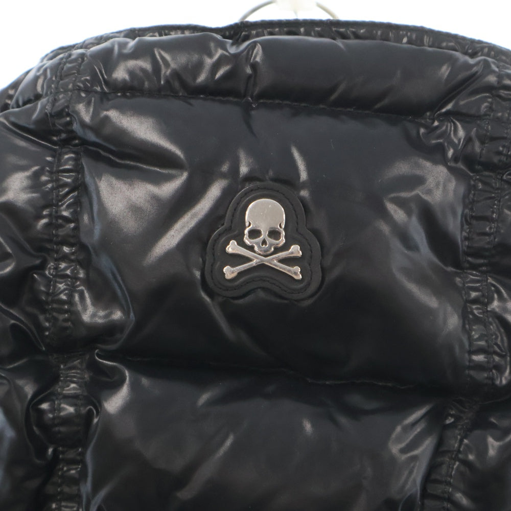 MONCLER(モンクレール) 13AW ×mastermind JAPAN AMBROISE マスターマインド ジャパン 裏地ロゴプリント フーデッド ダウンジャケット ブラック 320964194905 68950