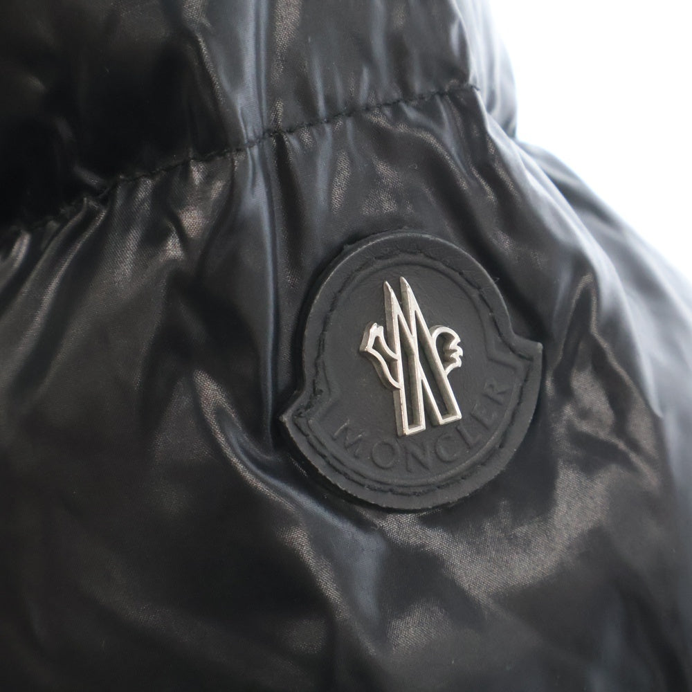 MONCLER(モンクレール) 13AW ×mastermind JAPAN AMBROISE マスターマインド ジャパン 裏地ロゴプリント フーデッド ダウンジャケット ブラック 320964194905 68950