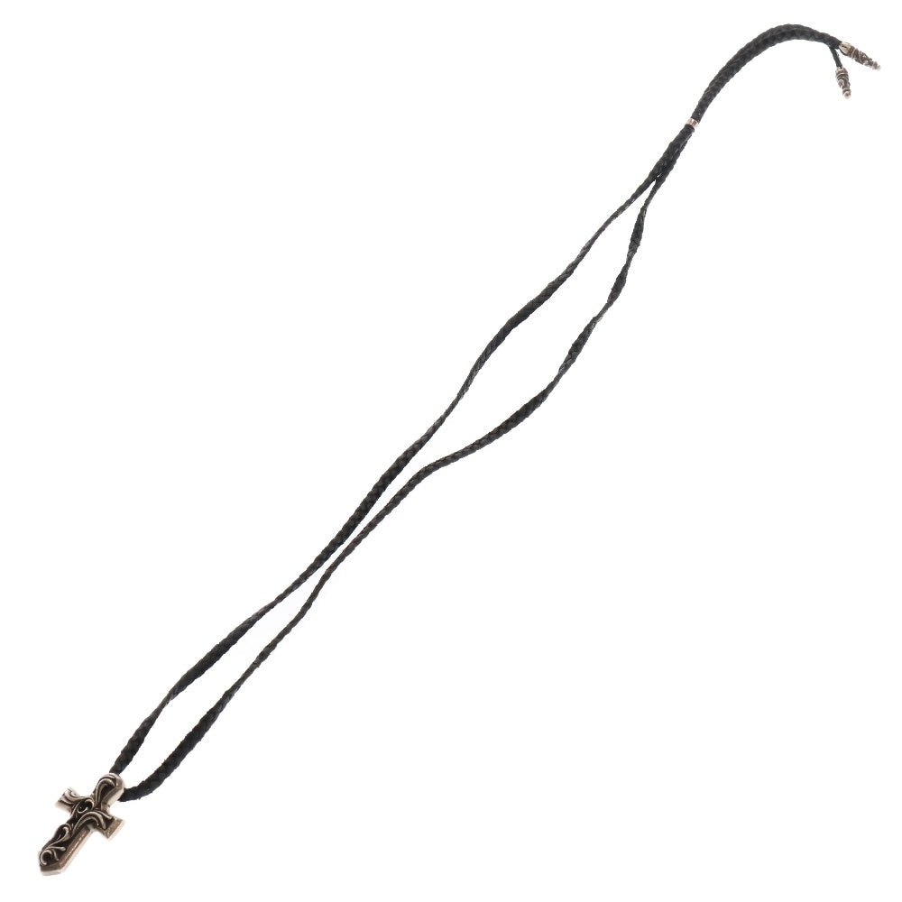 CHROME HEARTS(クロムハーツ) VULCAN CROSS SML バルカンクロス スモール レザーブレイド Wスクロール ペンダントトップ シルバー