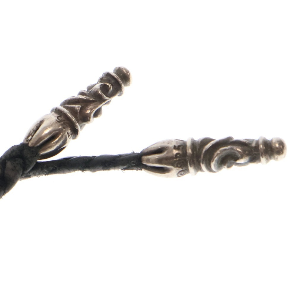 CHROME HEARTS(クロムハーツ) VULCAN CROSS SML バルカンクロス スモール レザーブレイド Wスクロール ペンダントトップ シルバー