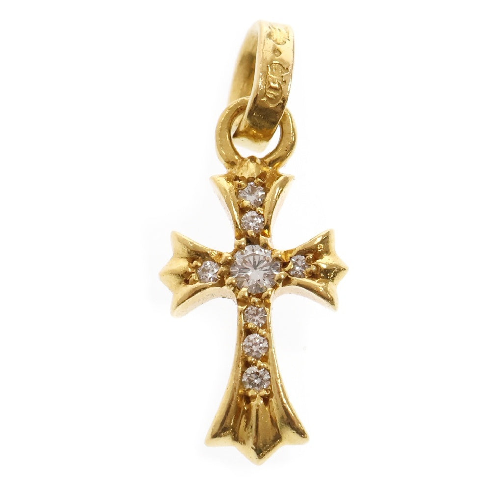 CHROME HEARTS(クロムハーツ) 22K CRS BBYFAT P/DIA ベイビーファットクロス PAVEダイヤ ペンダントトップ ゴールド BCA035