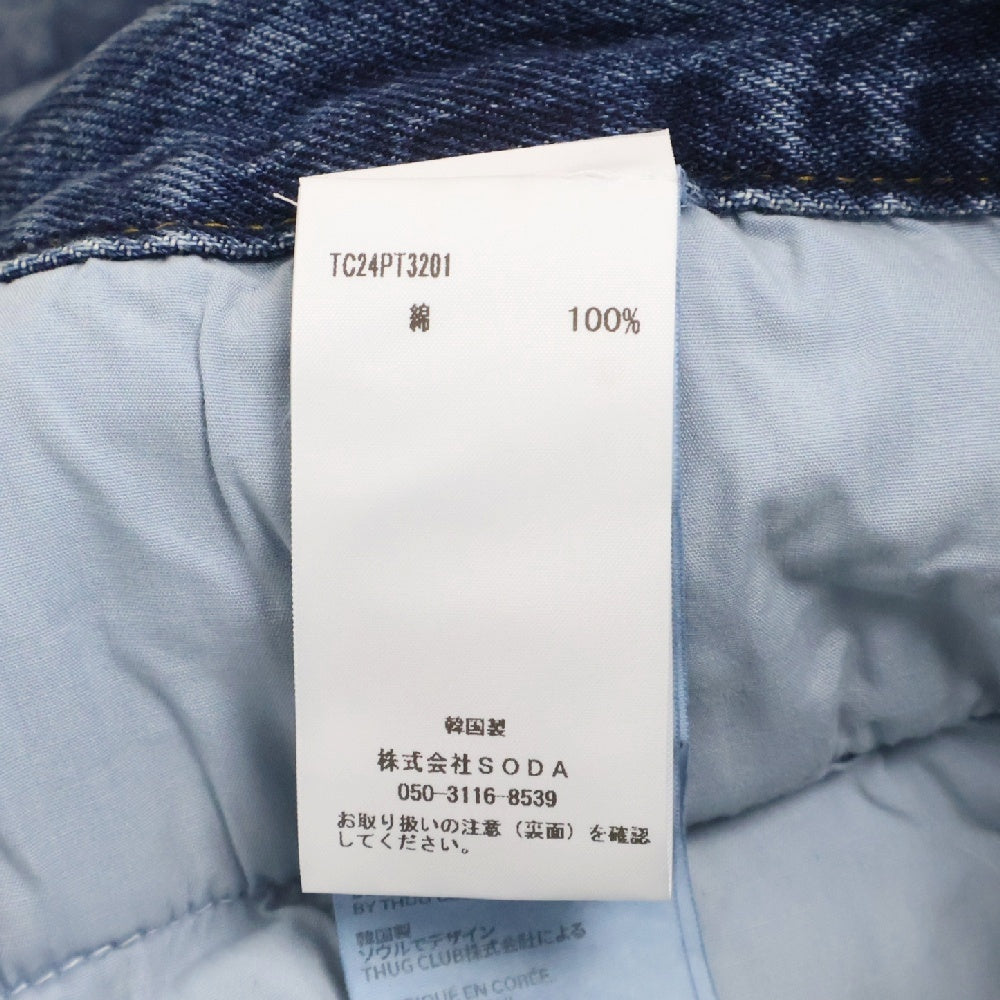 THUG CLUB(サグクラブ) 24AW LINE GOB DENIM PANTS ラインゴブ デニムパンツ インディゴ TC24PT3201