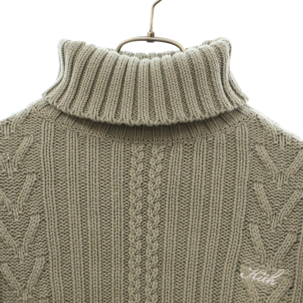 KITH(キス) Corrina Sweater コリーナ ローゲージ タートルネックニット セーター レディース ベージュ 22-080-061-0003-4-0