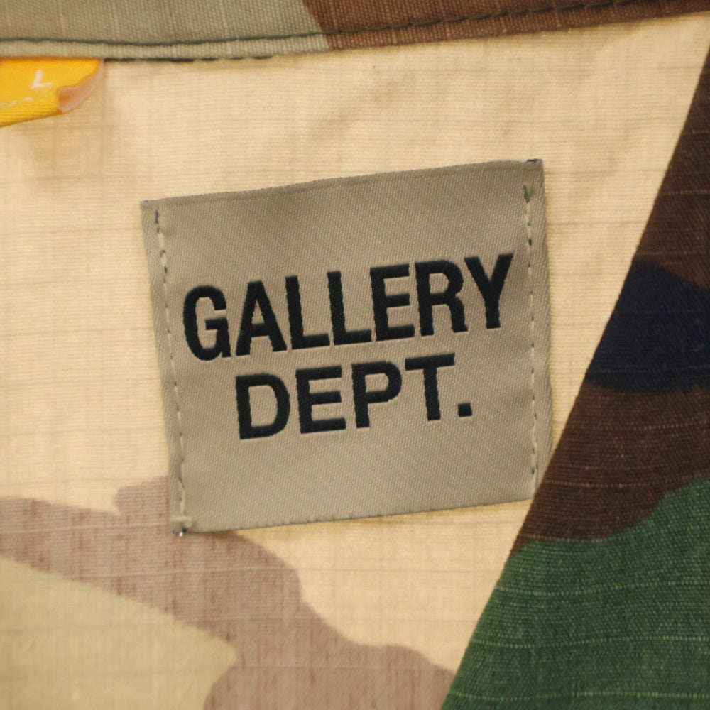 GALLERY DEPT.(ギャラリーデプト) Patchwork Camouflage Print Cotton Twill Chore Jacket パッチワーク カモ柄 ミリタリージャケット グリーン