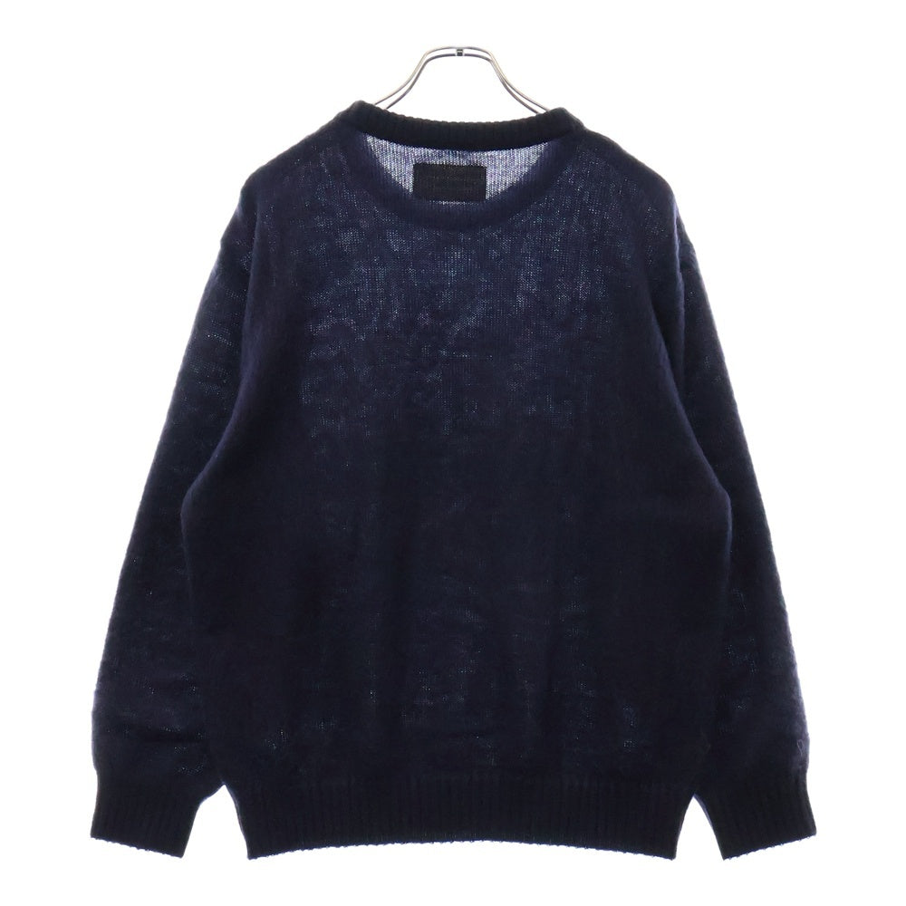 WACKO MARIA(ワコマリア) 21AW MOHAIR CREW NECK SWEATER モヘアクルーネックニットセーター ネイビー 21FW-WMK-KN04