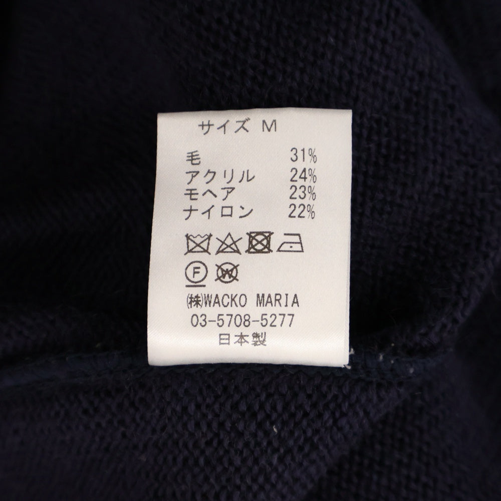 WACKO MARIA(ワコマリア) 21AW MOHAIR CREW NECK SWEATER モヘアクルーネックニットセーター ネイビー 21FW-WMK-KN04
