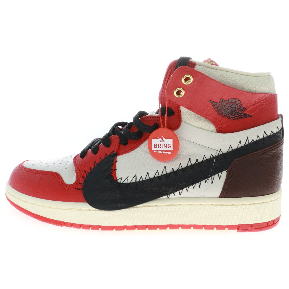 NIKE(ナイキ) × テヤナ・テイラー ウィメンズ エアジョーダン1 ハイ ズーム ハイカットスニーカー レッド/ホワイト US10.5/27.5cm FJ0604-601