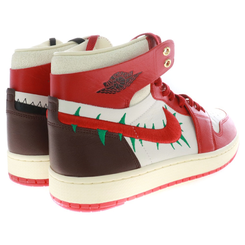 NIKE(ナイキ) × テヤナ・テイラー ウィメンズ エアジョーダン1 ハイ ズーム ハイカットスニーカー レッド/ホワイト US10.5/27.5cm FJ0604-601