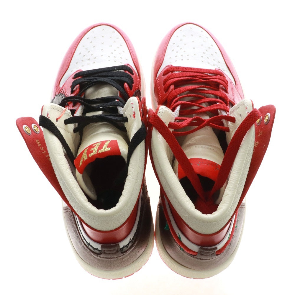 NIKE(ナイキ) × テヤナ・テイラー ウィメンズ エアジョーダン1 ハイ ズーム ハイカットスニーカー レッド/ホワイト US10.5/27.5cm FJ0604-601