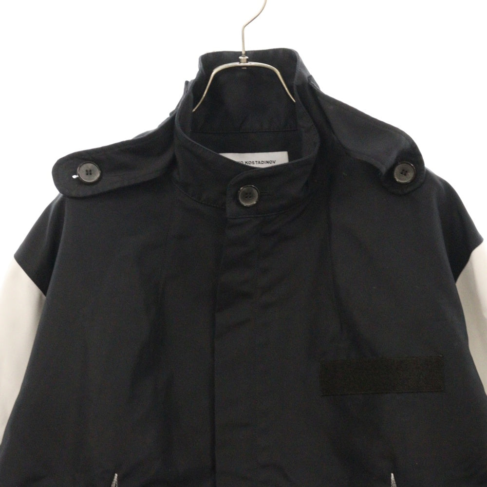 KIKO KOSTADINOV(キココスタディノフ) 19SS KUTCH PARKA クッチパーカー 刺繍デザイン ジップアップジャケット ブラック/ホワイト 00062019