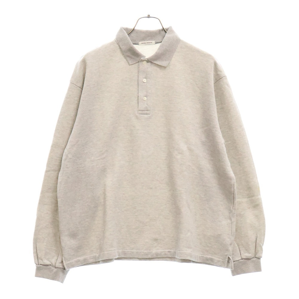 UNIVERSAL PRODUCTS(ユニバーサルプロダクツ) PIQUET TERRY L/S POLO SHIRT ピケテリー ロングスリーブポロシャツ グレー 221-60102