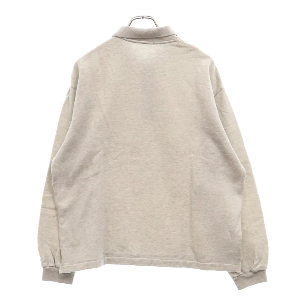 UNIVERSAL PRODUCTS(ユニバーサルプロダクツ) PIQUET TERRY L/S POLO SHIRT ピケテリー ロングスリーブポロシャツ グレー 221-60102