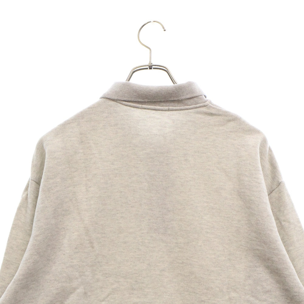 UNIVERSAL PRODUCTS(ユニバーサルプロダクツ) PIQUET TERRY L/S POLO SHIRT ピケテリー ロングスリーブポロシャツ グレー 221-60102