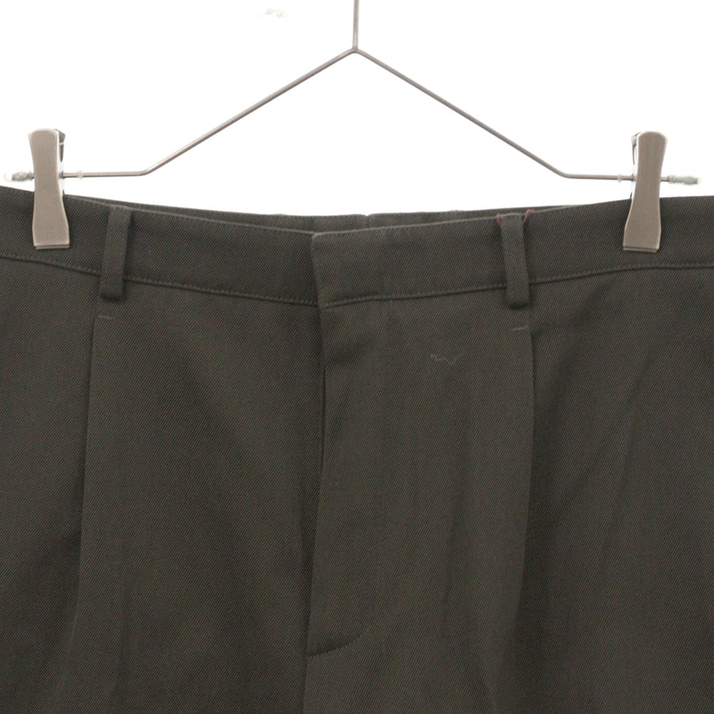 HERMES(エルメス) コットンウール スラックス パンツ トラウザー オリーブ