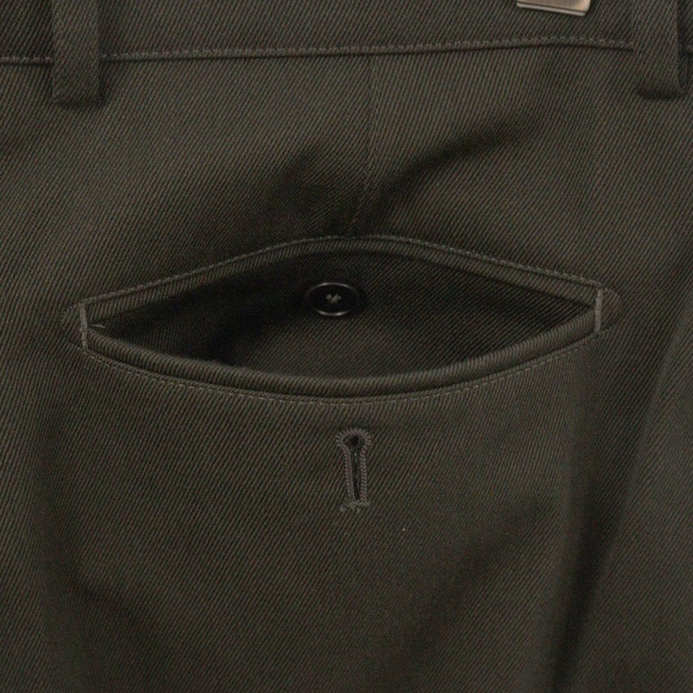HERMES(エルメス) コットンウール スラックス パンツ トラウザー オリーブ