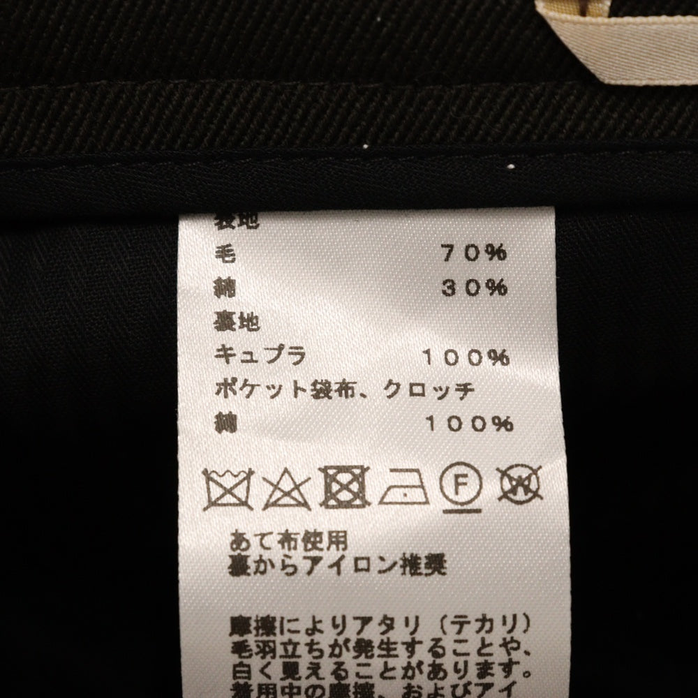 HERMES(エルメス) コットンウール スラックス パンツ トラウザー オリーブ